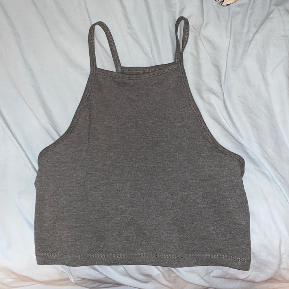 Gray H&M Tank crop top